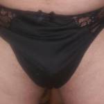 Here is my new black panties my lady friend bought me so sexy.Hope everyone likes them!