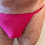 Love how my pink thong feels on my skin and cock. If you like them let me know.Thanks!