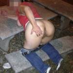  spoils me rotten.  After this, he flipped me over and ate me out while he fingered me on this lunch table.  I hope those fellows had a good lunch today.