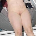 Persuaded her to get some sun on the bare tits and pussy.