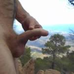 Cumshot outdoor at sea