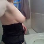 A pic of one of my best girls, washin cum off her tits again  lol I got to lick up most of it tho!!!!