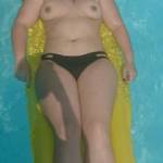 German Amateur Girl Sarah topless by the Pool