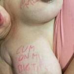 Its amazing what you can learn about a person just by looking at her BIG TITS.  Would you help me cover these pumped titties with jizz?