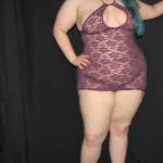 My wife showing off her thick curvaceous body in some new lingerie and heels - doesn't she look terrific?!