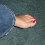 wifes freshly painted toes