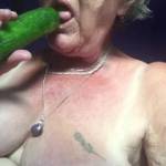 Fucking  pussy and ass with cumcumber