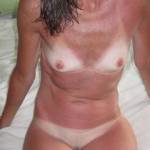 Wife gets nice and tan at the "Jersey Shore"! Got to love the tan lines!