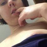 Teasing my tits.