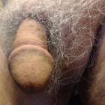 A close up of my old soft cock