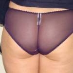 Do you like my sexy butt in lacy tight purple panties? PM me