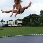 Now that's getting some air....that kind of flexibility can come in pretty handy Marie.