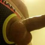 Trying on new jock