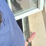 Hard cock at the window!