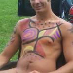 Body painted at a nude camp!