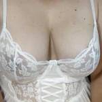 Showing off my new white lingerie in the zoig video chat...