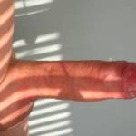using that precum to lube my hard cock.  Do the shadow lines make my cock look thinner and longer? ;)