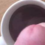 Ran out of cream for my coffee had hubby give me his special cream!
