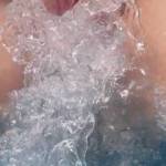 I love playing with my pussy and the water fountain shooting inside me like hot cum.