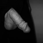 Cock sticking out of long winter underwear.