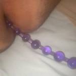 wife starts sliding beads in my tight bum