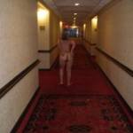 This is an ass shot from our hotel hallway on summer vacation!