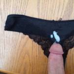 Nice bit of cum over one of the wifes thong