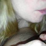 Hubby didn't want me to swallow until he took pics/video, but his load was so huge that cum was dripping from my mouth.