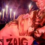 On my knees before you, and trust me not to pray.