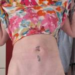 New dress pussy flash, shaven and pierced