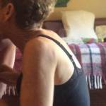 Wife rimming my ass after whipping my ass with riding crop. Notice the welts! One of these days she's going to pull my balls off.