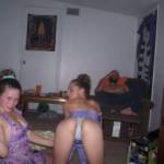 Friend (2) whipping her, poor buddy in chair only got to watch for a bit :-P