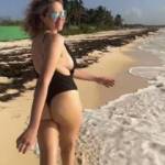 Side boob and ass on the beach