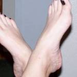 more of her feet
