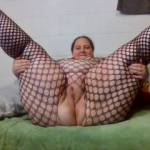 BBW pussy with fishnet