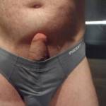 Poking out