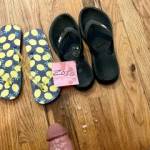 Vote. Cum on my lady’s flip flops