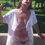 It got a little Hot on the deck yesterday so my hubby and his buddies hooked up the hose for me :) I may have gotten a little carried away :) but it Sure felt GOOD :)