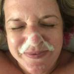 Another big thick load all over her face