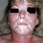Joans first gangbang, she took on my 4 boy toys and did great lol she had no idea who is in her ass and taking this pic she had a problem swallowin the first load so 3 went on her face as her hubby fucked me then KK liked her clean and spit it back in her