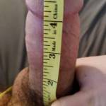 Measuring my average size five and a half inch dick