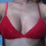 My boobies in my fav bra :P put ur big cock between them titie fuck me till u cum on my chin hihi