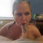 Shanawife being a perfect slut for her man, she sucks cock better than a pro even,  who wants to fuck her face next?