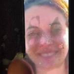 @ameliejolie  beautiful face receiving a new years present from myself , hope you all agree how good she looks with cum on her face x