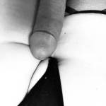 Rubbing his cock on my ass while he decides what hole he wants to fill!!