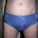 hubby wearing my new panties