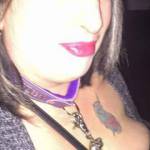 Out at goth night with her looking gorgeous.