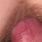 Having a bit of fun pushing the head of my hard cock into Babygirl’s beautiful little butthole