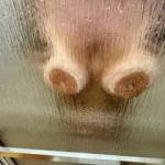 Teasing my man from the shower