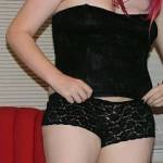 Ms.A showing off her corset.